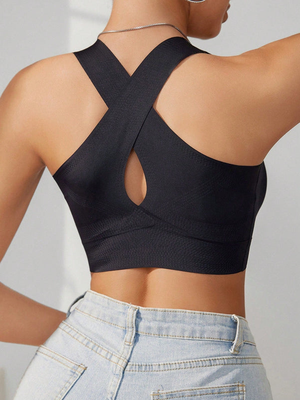 1 pieza sujetador sin costuras de unicolor para mujer