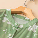 Blusa con botones y estampado floral