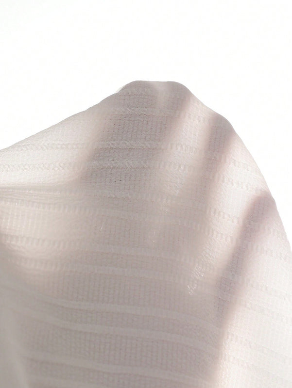 Camisa elegante de manga abombada de linterna con cuello asimetrico de unicolor para mujeres, Primavera/Verano