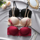 Underwear&sleepwear basics juego de lenceria de 3 piezas/set de sujetador de contraste de encaje de unicolor para mujer