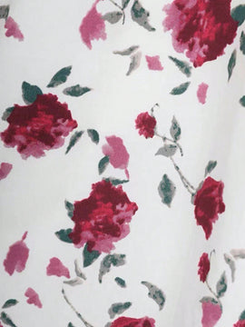 Blusa estampada con diseno floral y lazo en la parte delantera