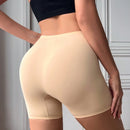 Pantys tipo short para mujer de tela delgada y solida, suaves y comodos shorts sin costura - color cafe