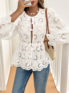 Camisa sencilla de manga larga y unicolor para mujer, ideal para uso diario