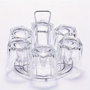 Soporte para tazas de acero inoxidable con base alta, elegante porta vasos de metal, escurridor para mostrador de cocina, organizador de tazas