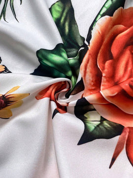 Blusa de manga murcielago con estampado tropical para el verano