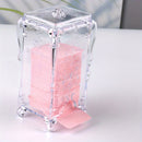 Caja Organizadora de Arte de Uñas con Diseño de Mariposa Acrílica Transparente - Almacenamiento de Pañuelos de Maquillaje con Patrón Floral, Ligera y Portátil para Salón o Uso Doméstico (7.5x6.5x15cm)