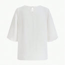 MOTF PREMIUM Blusa de manga globo con cordones y contraste de encaje