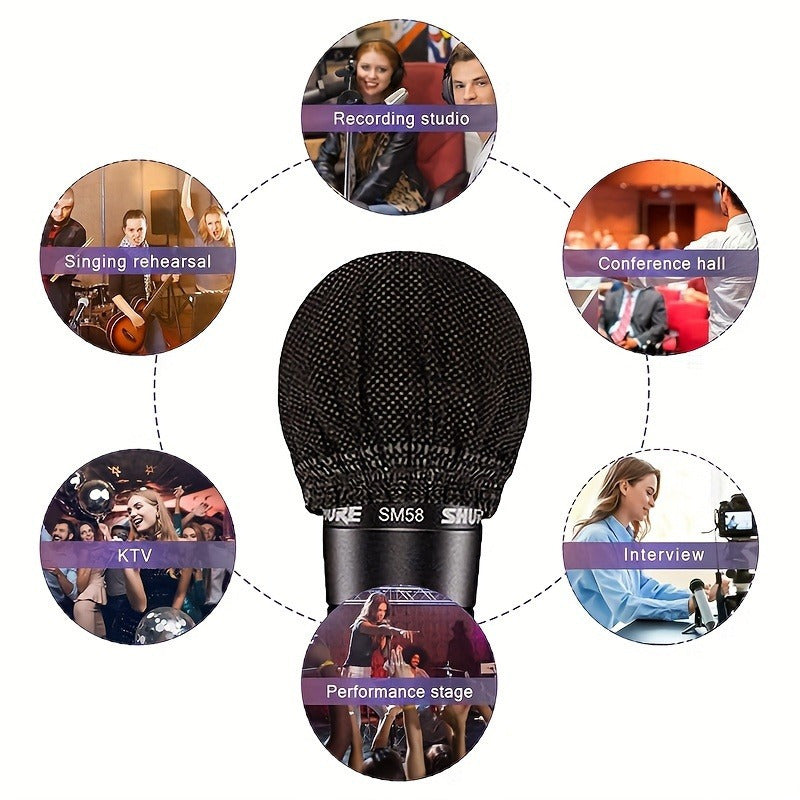100 pzas Fundas Premium Desechables para Micrófonos - Suaves, Elásticas y Transpirables de Tela No Tejida Protectora para Micrófonos de Mano - Ajuste Universal para KTV, Estudio, Conferencia, Actuaciones, Entrevistas y Podcasting - Duraderas, Higiénicas