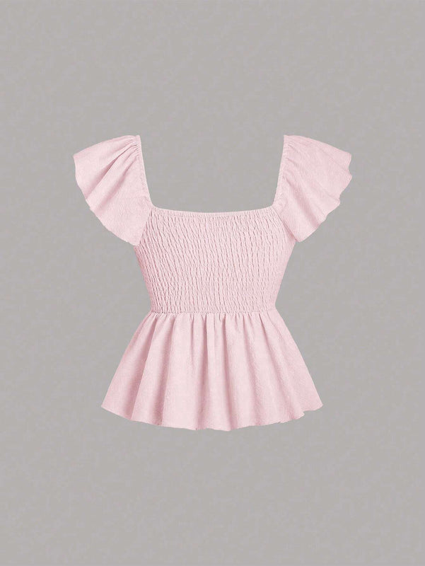 Camisa de manga larga para mujer de unicolor con nudo frontal, ideal para uso diario