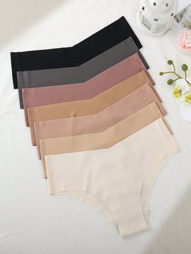 7 paquete de bragas triangulares sin costuras para mujer, comodas