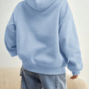 Ezwear sudadera informal con capucha y bolsillo con estampado de letras, para otono/invierno