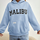 Ezwear sudadera informal con capucha y bolsillo con estampado de letras, para otono/invierno