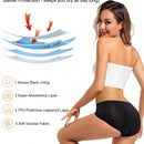 1 pieza bragas de alto de cintura absorbentes y a prueba de fugas en color negro para mujeres, ropa interior menstrual con ajuste elastico y comodo