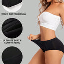 1 pieza bragas de alto de cintura absorbentes y a prueba de fugas en color negro para mujeres, ropa interior menstrual con ajuste elastico y comodo
