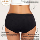 1 pieza bragas de alto de cintura absorbentes y a prueba de fugas en color negro para mujeres, ropa interior menstrual con ajuste elastico y comodo
