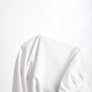 Camisa elegante de moda suave para mujer con cuello blanco, mangas abullonadas de largo completo, cruzada con lazo de cinta y lazo de lazo, blusa