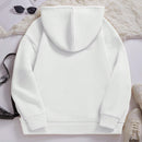 Ezwear sudadera con capucha con estampado ondulado y estampado de letra
