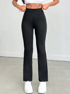 Pantalones acampanados de cintura alta para mujer