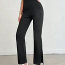 Pantalones acampanados de cintura alta para mujer