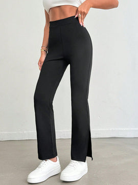 Pantalones acampanados de cintura alta para mujer