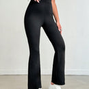 Pantalones acampanados de cintura alta para mujer
