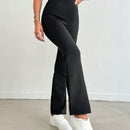 Pantalones acampanados de cintura alta para mujer
