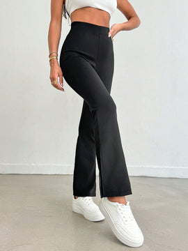 Pantalones acampanados de cintura alta para mujer