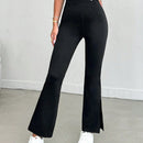 Pantalones acampanados de cintura alta para mujer