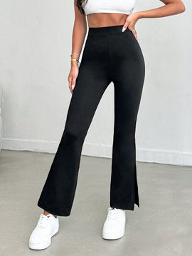 Pantalones acampanados de cintura alta para mujer