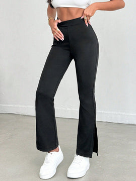 Pantalones acampanados de cintura alta para mujer