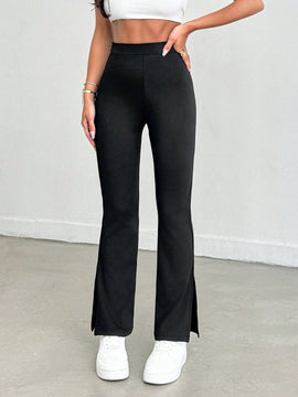 Pantalones acampanados de cintura alta para mujer