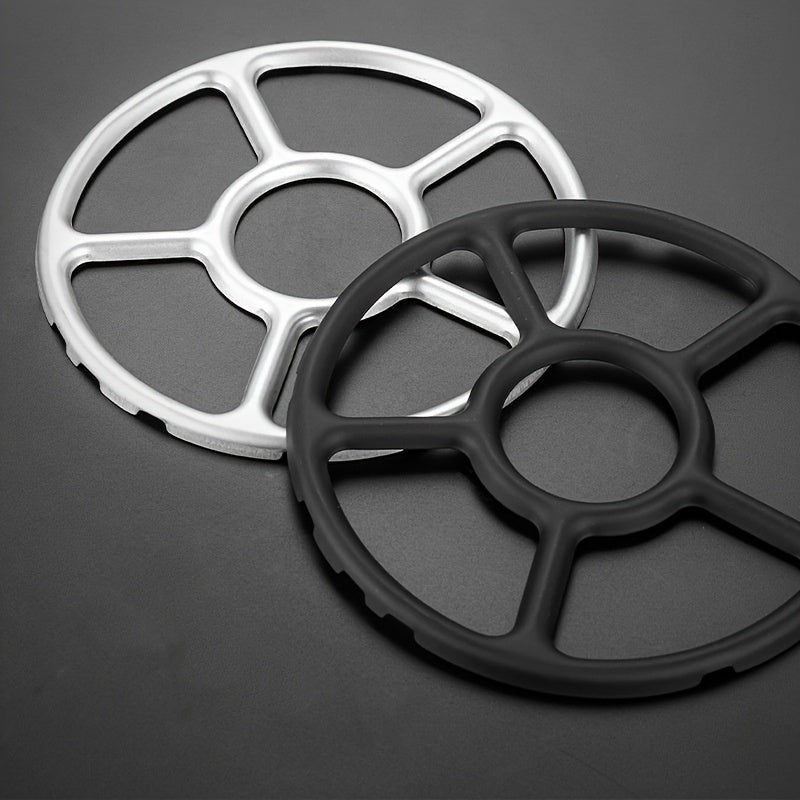 1pc Anillo de Soporte para Quemador de Estufa de Gas de Acero Inoxidable, Soporte Antideslizante para Olla de Leche, Rejilla Auxiliar para Cocinar en Placa de Cocina