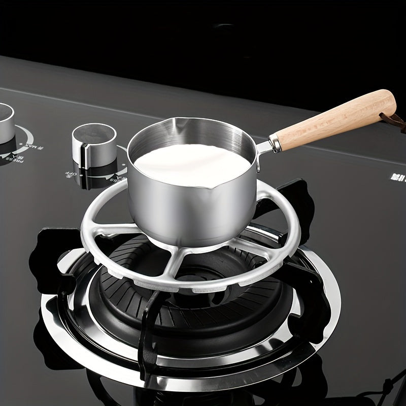 1pc Soporte de Anillo de Quemador de Estufa de Gas de Acero Inoxidable, Soporte Antideslizante para Olla de Leche, Rejilla Auxiliar de Cocina para Cocina de Gas