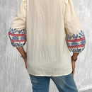 Blusa Casual con estampado de vacaciones y cuello en V para Mujer