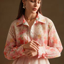 Anewsta Camisa larga de flores con mangas largas para vacaciones en la playa