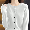 Essnce cardigan suelto y casual de mujer de un solo abotonado, de color liso, manga larga, para otono/invierno