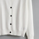 Essnce cardigan suelto y casual de mujer de un solo abotonado, de color liso, manga larga, para otono/invierno