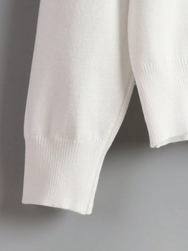 Essnce cardigan suelto y casual de mujer de un solo abotonado, de color liso, manga larga, para otono/invierno