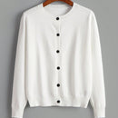 Essnce cardigan suelto y casual de mujer de un solo abotonado, de color liso, manga larga, para otono/invierno