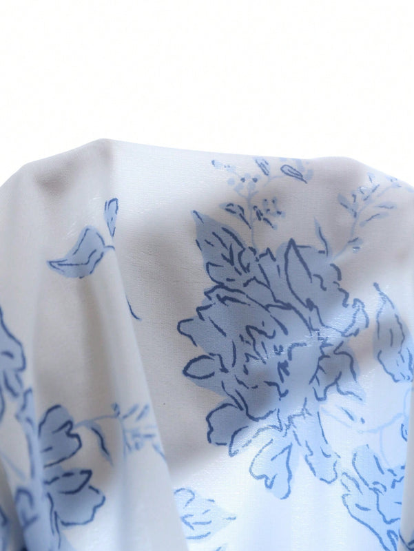 Camisa informal de manga larga estampada para mujer, para uso diario