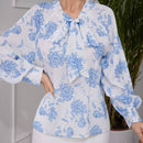 Camisa informal de manga larga estampada para mujer, para uso diario