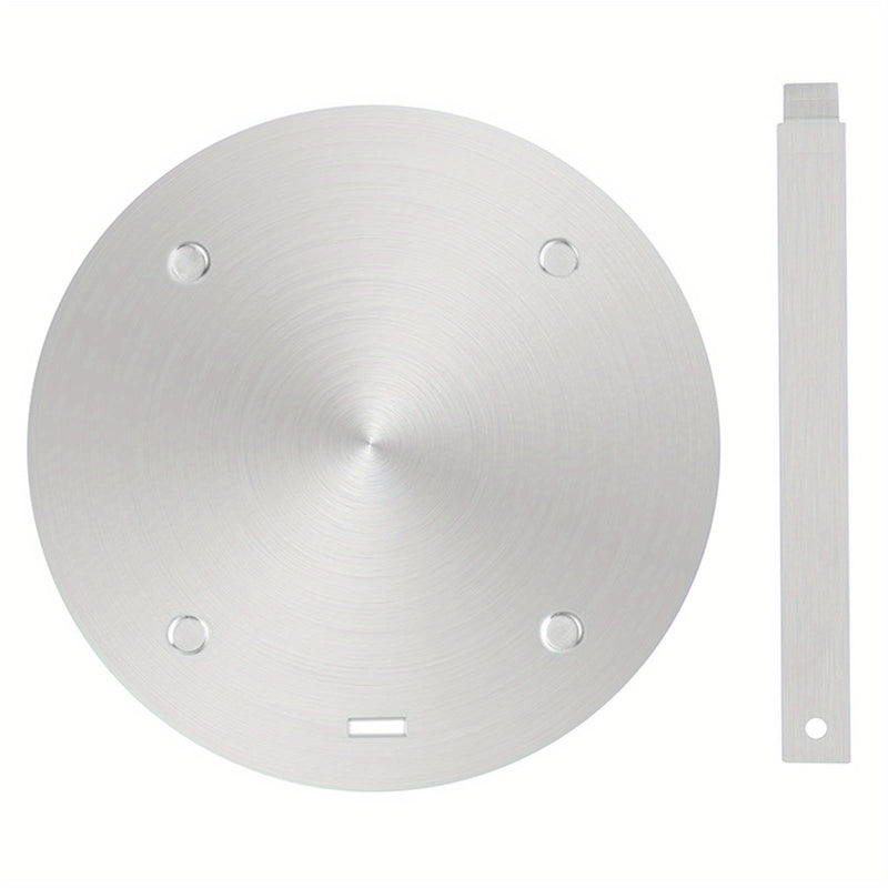 Placa de conversión de inducción de 20 cm - Difusor de calor de acero inoxidable con mango para estufa de gas, herramienta de cocina de ahorro de energía para una distribución uniforme del calor, compatible con utensilios de cocina no inductivos