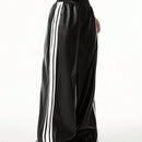 Coolane pantalones anchos con cinta lateral de piel de pu, adecuados para todas las temporadas