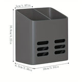 1 pieza, Organizador de almacenamiento de pared, estante multifuncional que no requiere taladro, con cesta de drenaje, para cosméticos de baño, con soporte para cepillo de dientes y peine, soporte para afeitadora, esenciales para cocina y baño, accesorio