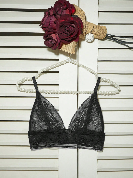 Brasier minimalista casual de unicolor con decoracion de mono para mujer