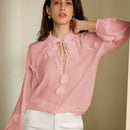 Rosie Estilo dulce frances maduro, cubierta de proteccion solar transparente con cuello en V y cinturon lazado de flores 3D para mujer