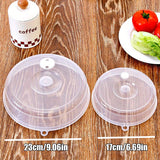 2 paquetes de tapas de calentamiento selladas aptas para microondas para la conservación de alimentos en la cocina, tapas de platos transparentes sin BPA para verduras y frutas, aptas para el contacto con alimentos, resistentes al calor - juego de 23,01