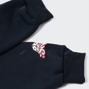 Sudadera con capucha, cordon y estampado grafico "feliz navidad" de moda minimalista en color rojo festivo para mujer, calida para otono/invierno