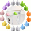 20 piezas de ganchos adhesivos para pared de plástico pulido premium, clips versátiles para cables de datos, audífonos y llaves, ideales para organización de oficina