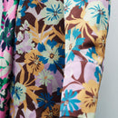 Camisa larga de manga larga con botones con estampado total y parches, estilo informal de vacaciones para mujer